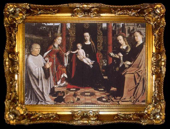 framed  Gerard David The Virgin and Child with Saints and Donor, ta009-2